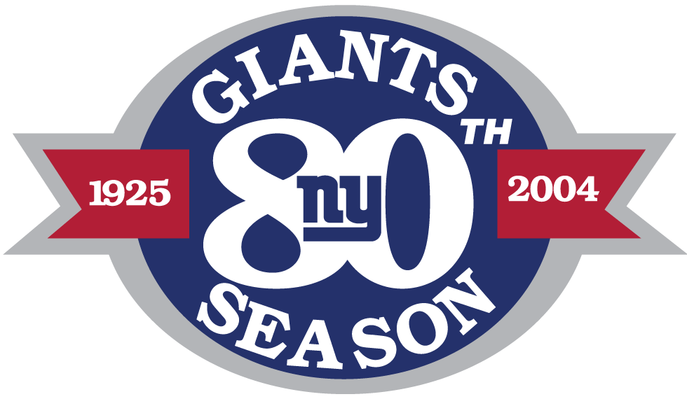 New York Giants 2004 Anniversary Logo iron on paper